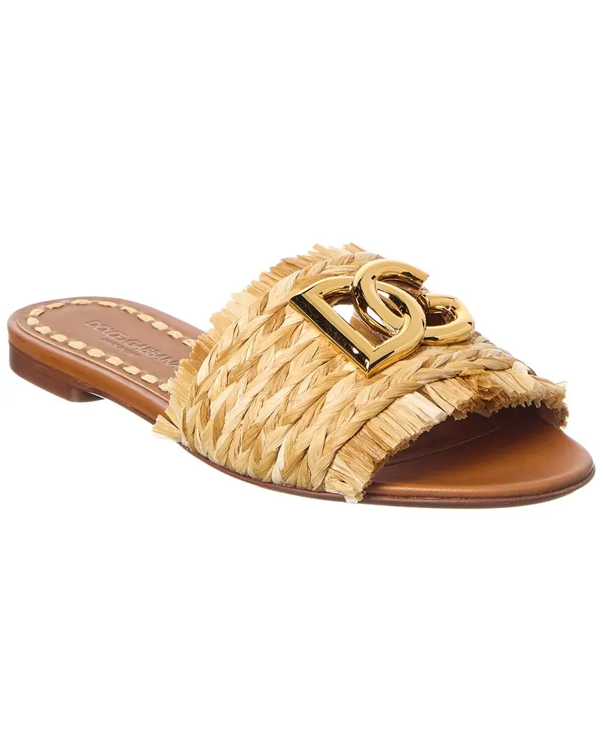 Dolce & Gabbana Dauphine Raffia Sandal