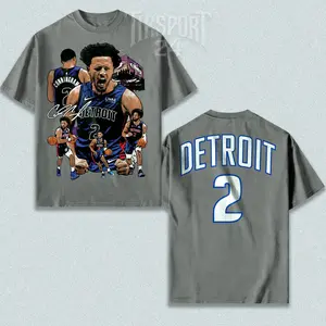 [X-26] Cade Cunningham 'Motor Cade' 2 For Pistons Nation High-Quality 100% Cotton T-Shirt (Made In US), Detroit Basketball Fans Hooper Shirt, Game Day Outfits, Gift For Basketball Fans, Basketball Graphic Tee