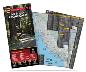 Pacific Coast Rides of a Lifetime Map - Vintage Style