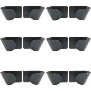 PrimPick Pot Lid Organizer for Cabinet Door, Adjustable Wall Mount Pan Lid Holders for Kitchen Kitchenware (Black)