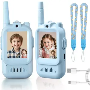 Video call intercom christmas gift Handheld 2 Pack RechargeableVideo Intercom Kids Walkies Talkies, IndoorOutdoor Toys for Family Games, Outside, Camping