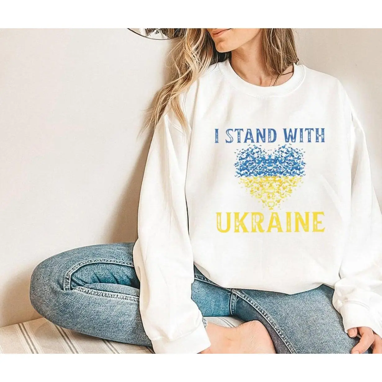 Ukraine Flag Sweatshirt, Ukraine Heart Shirt, I Stand With Ukraine, Peace Shirt, Activist Protest Tee, Pro Ukraine tee, Freedom