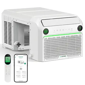 ZAFRO U Shaped Inverter Window Air Conditioner, Ultra Quiet (32dB), 10000BTU ASHRAE (6200 BTU DOE) Smart Air Conditioner Window Unit, App/Voice/Remote, Saddle Window AC Unit with Cool/Dry/Fan Modes
