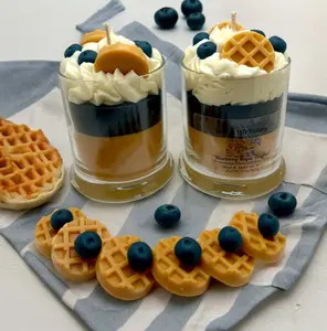 Blueberry Maple Waffle Candle. 13 oz. Soy Candle/Waffles, Blueberries, Maple Syrup. Strongly Scented Candle.