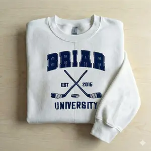 Briar University Embroidered Sweatshirt, Briar U Shirt, Off Campus Series Shirt, Bookish Shirt, Hockey Romance Bookish Gift For Her