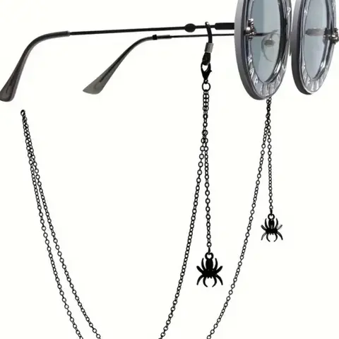 Vintage Spider Eyeglass Chain, Alloy Material, Unisex Fashion Accessory, Halloween Party Wear, Durable and Stylish, Men
