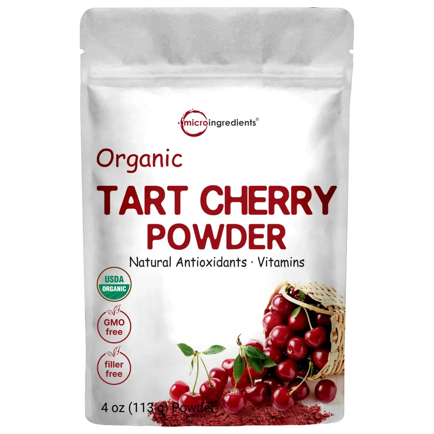 Micro Ingredients Organic Tart Cherry Powder - 4 oz Vitamin Beverage Vitamin Beverage