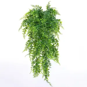Faux Hanging Plant,4 Pcs Fake Plants Fake Fern Wall Artificial Plants Fake Ivy Faux Greenery Plants Lifelike Fake Plant for Patio Porch Indoor Outdoor UV Resistant Plastic Plants Decor (4 Pcs Faux Ferns)