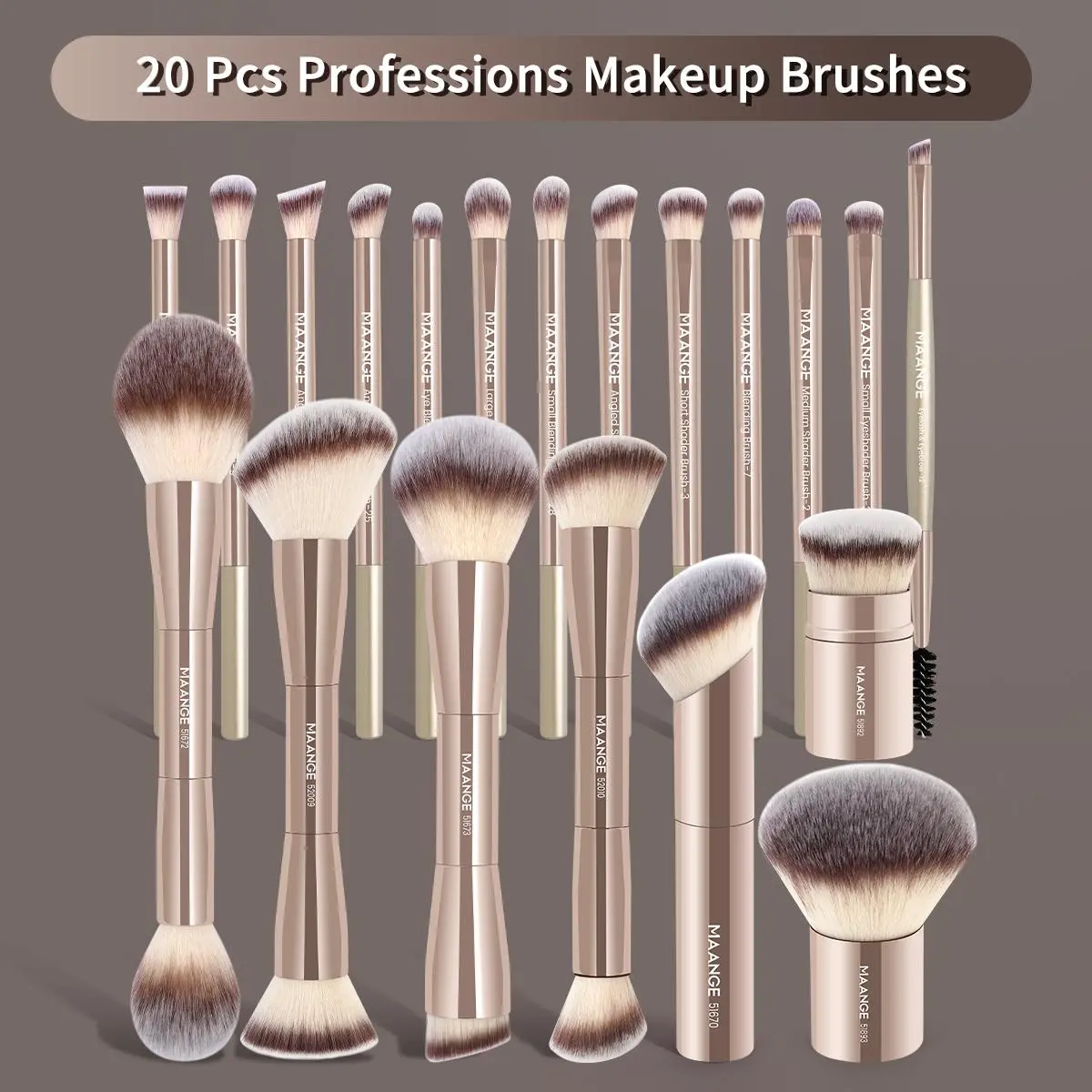 20 Counts Brushes - Light Golden Color