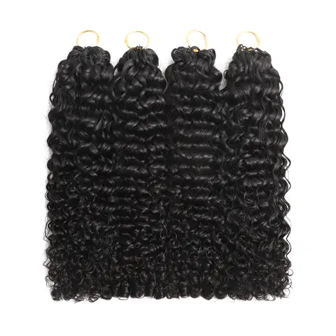 Asakiss Human Hair Braiding Hair Extensions - Bohemian Curly, Burmese Curly Miracle Knots, Knotless Water Wave, Pre-Separated Curled Strands, 50g, 40 Strands, Lightweight, Time-Saving, Protective Styles (4-5 for Full Head), Hair Braids
