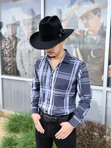 Cuadros - GDL Italy Design Camisa Fina IG03 (BLACK Stretch Long Formal Aesthetic Fitted Fit Menswear Top for Man)