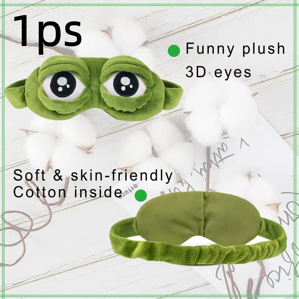 Cute Frog Design Sleep Eye Mask, Soft Comfortable Eyemask, Relaxing, Napping Power Outage Sleep Eye Mask, Travel Essential, Sleeping Mask, 1pc