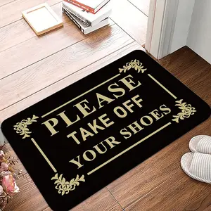 1 Piece Please Take Off Your Shoes Design Decorations for Kitchen Floor Mats Living Room Laundry Room Decorations Carpets A Great Creative Home Decoration for Indoor and Outdoor Use
