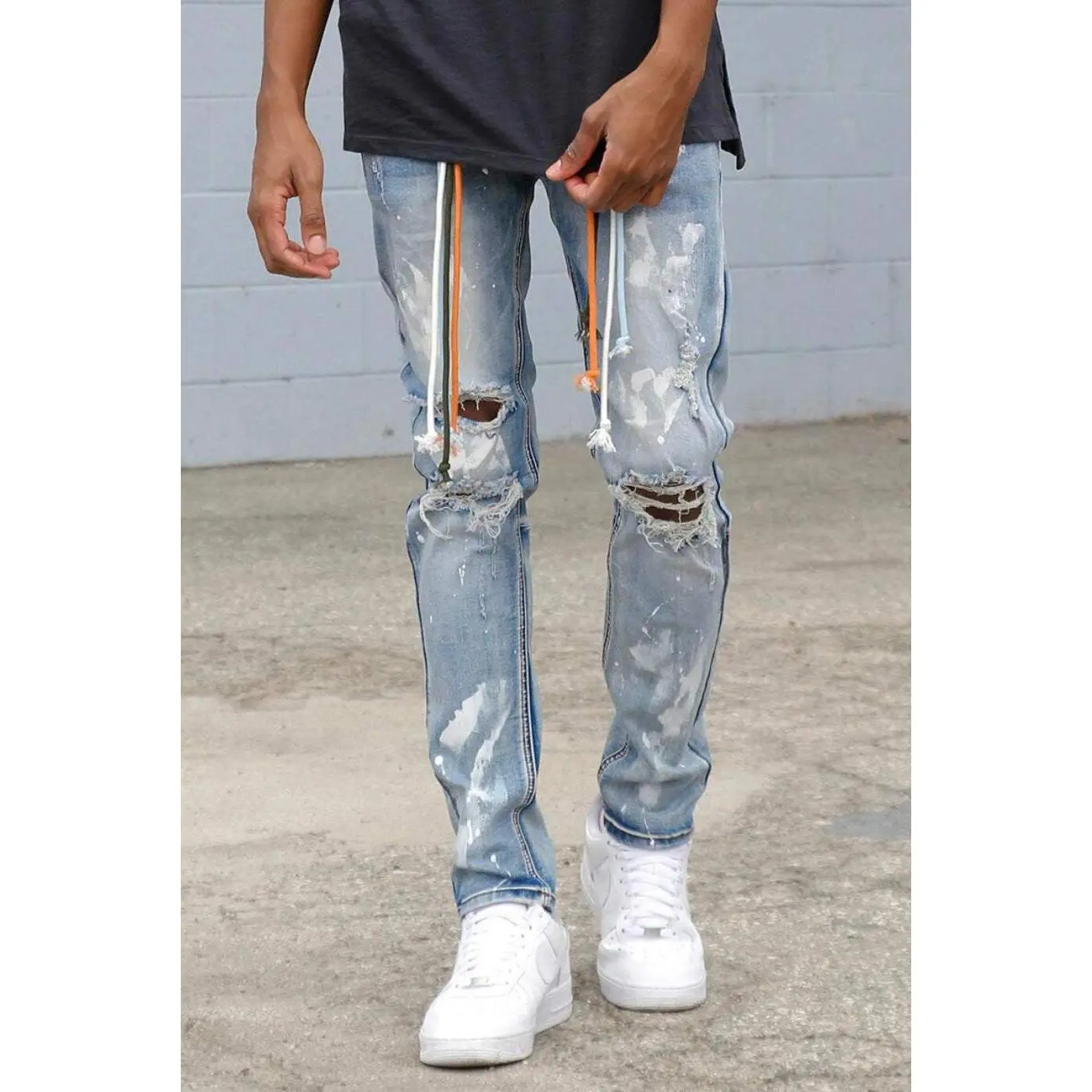 KDNK Paint Splatter Skinny Jeans