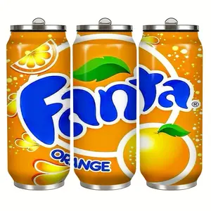 1pc 17oz Stainless Steel Insulated Cup, Fanta Classic Design, Reusable Hand Wash Only, Ideal for Camping Travel Office Commute
