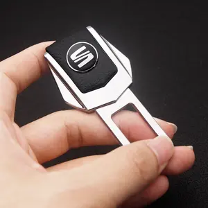 Seat Car Safety Belt Extender Lock, Letter Marked Extension Plug, Dual-Function Interior Accessory for Safe Extension & Brand Display
