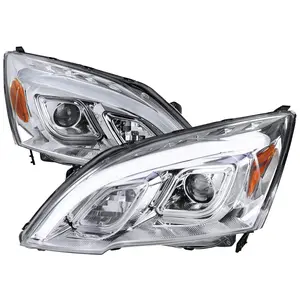 2007-2011 Honda CRV LED Bar Projector Headlights (Chrome Housing/Clear Lens)
