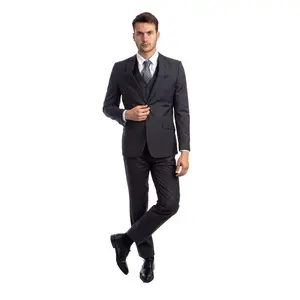3 PC Charcoal Suit For Men Formal Suits For All Ocassions M231H-09