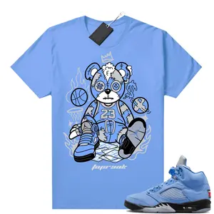 Shirt to match Sneaker, Toprank Baller Bear, Jordan 5 UNC