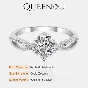 ��269��QuicklyDelivery��NOBonus-1 Carat Synthetic Moissanite Rings Female Anniversary