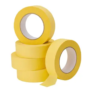 5-Pack Automotive Refinish Masking Tape Yellow 36mm x 55m,   Auto   Tape, Automotive Painters Tape Bulk Set 1.4-inch x 180-foot x 5 Rolls