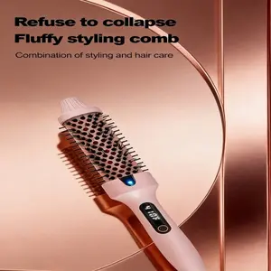 2 Mins Fast Heating, LED Temperature Display, Dual Voltage Travel Ready, Ionic Frizz Control, Long Last Voluminous Curls, Anti-Scald Adjustable Heat