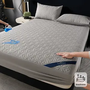 Waterproof Mattress Protector - Queen Size Mattress Pad Noiseless with Deep Pocket 6"-18" Depth, Soft Breathable Dirt-Proof Bed