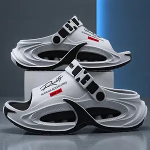 Men’s Fashion Sandals – Thick Sole EVA Slides, Lightweight Cushion Slippers for Streetwear, Beach and Summer Casual Outfits,Walking sandals