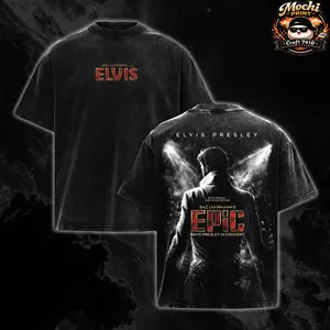 Elvis Presley Shirt Baz Luhrmann Film Epic Movie Merch, Vintage Washed Oversized Graphic T-Shirt for Men Women, Retro 90s Streetwear Aesthetic Hoodie, King of Rock and Roll Fan Gift, Premium Cotton