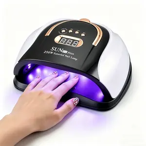 Dauhor 256W UV LED Nail Lamp with 4 Timer Settings, Smart Sensor and 30 Lamp Beads, Detachable Magnetic Base, Suitable for Gel Nail Polish Drying in Home Use and Nail Salons，Fast Curing Lamp