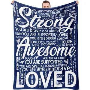 Blanket Gifts For Women Men - Get Well Blanket, Inspirational Gifts For Him Her, Feel Better After Surgery Present, Thinking Of You Gift For Boyriend Dad Husband 60'' X 50'',Valentine's Day Gift, Gift For Lover