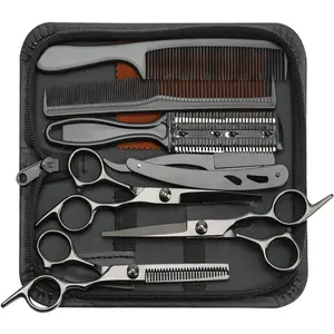 7/8/9pcs Professional Hair Clipper Set - Right-Handed Thinning Shears for Men & Women, Ideal for Salon & Home Use, Unscented, Perfect for All Hair Types, Relaxed Textured Hair