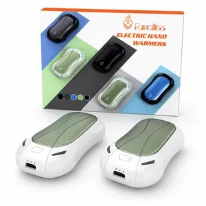 Fandliss 2-in-1 Rechargeable Electric Hand Warmers - White & Green