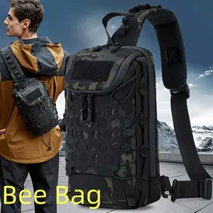 [Best Seller] Large Capacity Tactical Shoulder Bag - Durable Waterproof Oxford Fabric, Suitable for Outdoor Enthusiasts, Cycling, Hiking, Fishing, and Camping Adventures, Multi-Compartment, Adjustable Shoulder Strap Tactical Camping Bag