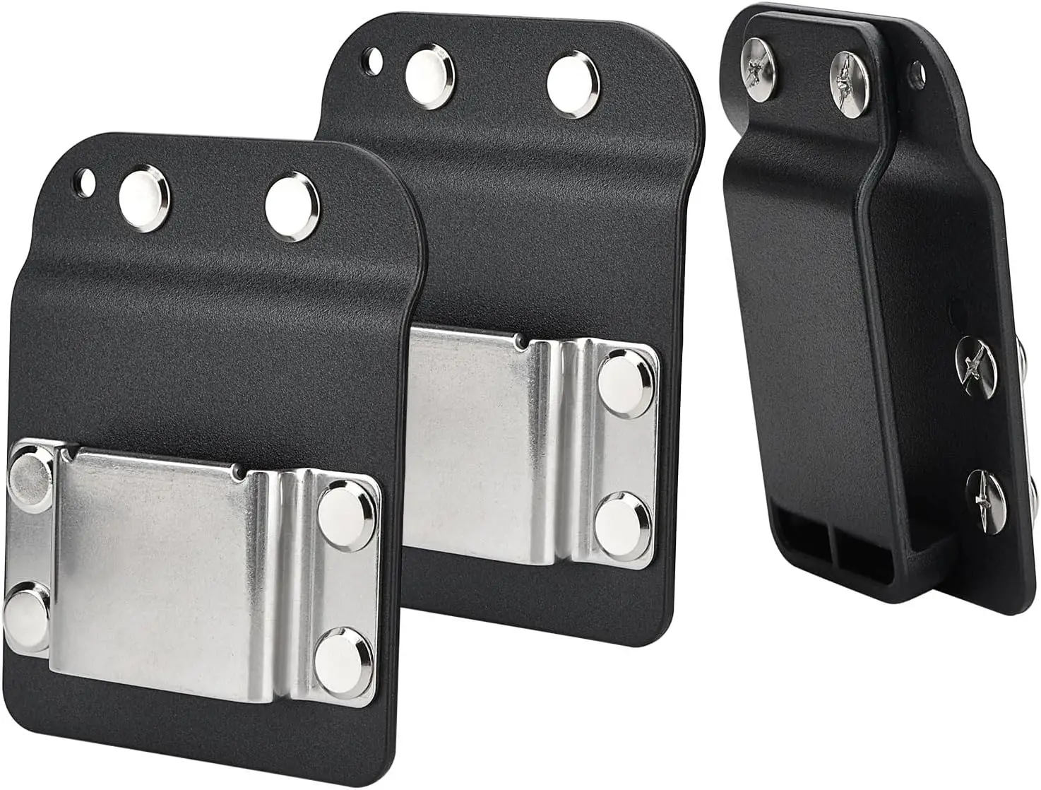 2 Pack DrillCatcher, Drill Holder for Tool Belt, Up to 2" Belt, Quick Response Low-Profile Drill Clip, Compatible with Impact Driver, Nailer