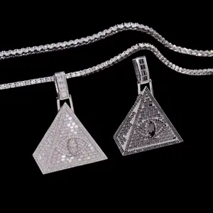 All Seeing Eye Pyramid Pendant Lab Diamond – 14k Gold