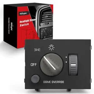 Nilight Headlight Dimmer Switch Compatible with 1995 1996 1997 1998 1999 Chevy Silverado 1500 Tahoe Astro GMC Yukon 2000 Cadillac Escalade Yellowish LED Light Truck Car Accessories