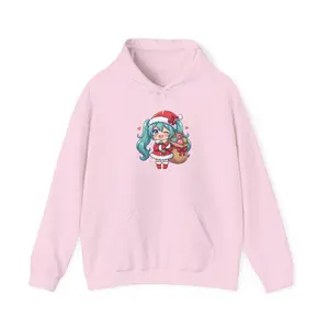 Hatsune Miku Santa Hoodie | Christmas Vocaloid Cosplay Sweatshirt
