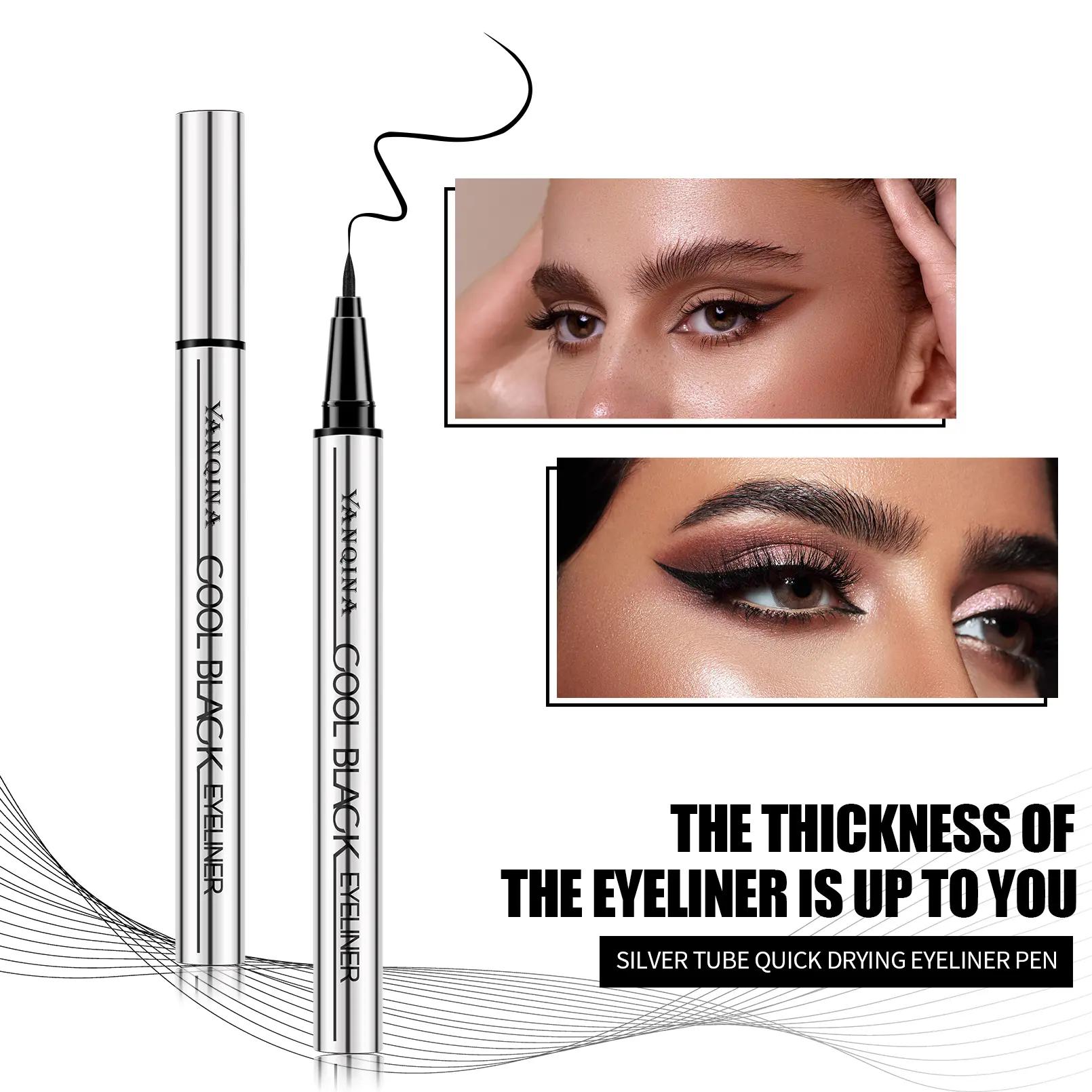 Waterproof Ultra-Fine Tip Liquid Eyeliner Pen - All-Day Long Lasting Wear, Smudge-Proof Black Makeup, Glides Gently on Skin, Creates Fine or Bold Lines, Beginner-Friendly, Create Fine Or Bold Lines