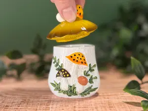 Mini Merry Mushrooms-Inspired Hand Painted Trinket Box