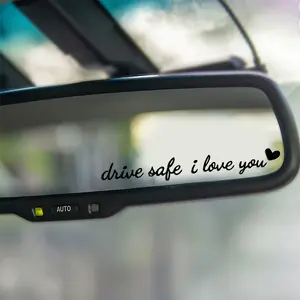 2PCS/SET "drive safe i love you+Heart" Multi-scene Warm Care Sticker For Digital Device/Storage Box Multi-scene Care Goodie Adds Warm Personal Texture Top For Multi-scene Warm Style Fans Sticker For Cars