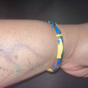 Vintage emerald gold fill waterproof Bracelet