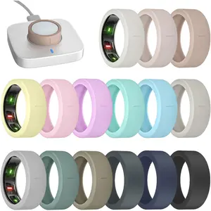 15 Pack Ultra-Thin Ring Covers Compatible with Oura Ring Gen 4/4 Ceramic/3 Cover, Anti-Scratch  Protector Accessories for ULTRAHUMAN AIR/ Gen 2/Gen 2 Air for Women Men