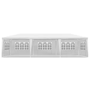 10'x30' Party Tent Outdoor Wedding Event Tents with 5 Removable Sidewalls, Heavy Duty Gazebo, Large Canopy Waterproof for Parties Patio Birthday White