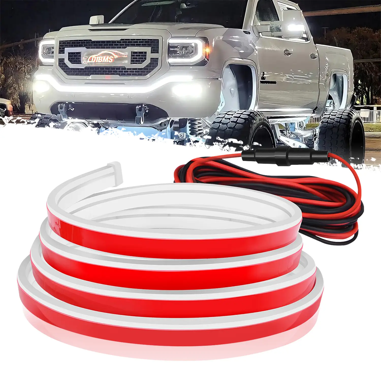 DIBMS 71" High Brightness car Hood Gap LED Strip, LED Car Ambient Light,Dynamic Scan Activated Design, Daytime Driving Kits, Car Accessories eclipse