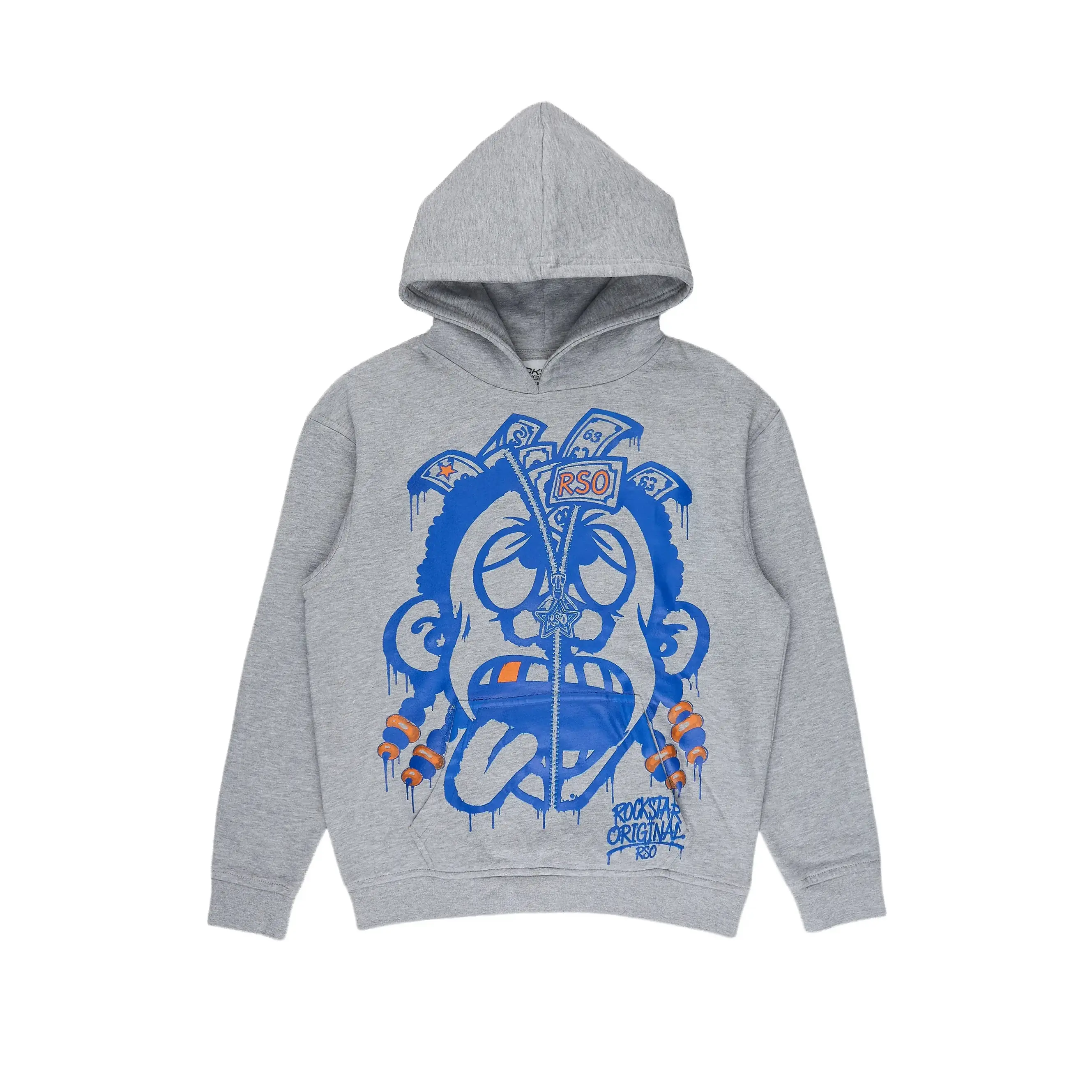 Boys Dono Heather Grey Graphic Hoodie