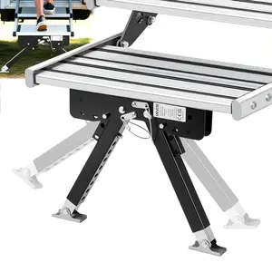 VEVOR RV Step Stabilizer, Summervibes,Summervibes, Height Adjustable Step Stabilizer Kit, Camper Stair Stabilizers with Powder Coated Steel for 5th Wheels, Travel Trailers and Motorhomes, Adjustable from 3 inch to 15 inch