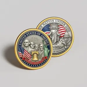 American History Collectible Coin - 1776-2026 USA Anniversary Coin - Liberty Bell Eagle Coin -  Patriotic Gift