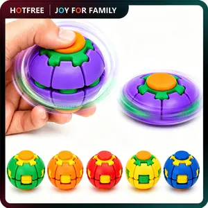 Hotfree 3D Printed Fidget Ball Toy, Smooth Spinning Fingertip Gyro Sensory Stress Relief Toy, Viral Spinner Toy, Quiet Desk Gadget for Focus and Relaxation, Portable Handheld Fidget for Kids, Teens and Adults