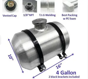 M259 JSD Aluminum Spun Fuel Tank 10x16 Center Fill 5 Gallon 3/8'' NPT